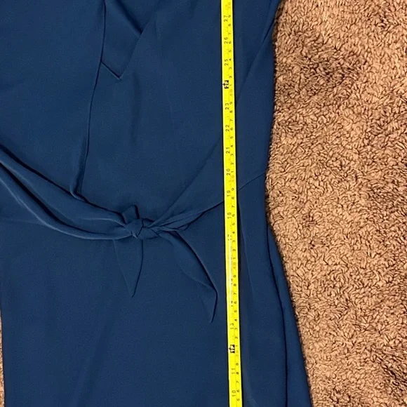 Amanda Uprichard Blue Cardigan Dress Combo Jacket Dress Tie Front Size M - Picture 6 of 8